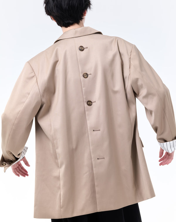 BACK BUTTON OVERSIZED JACKET