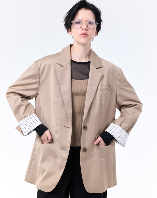 BACK BUTTON OVERSIZED JACKET