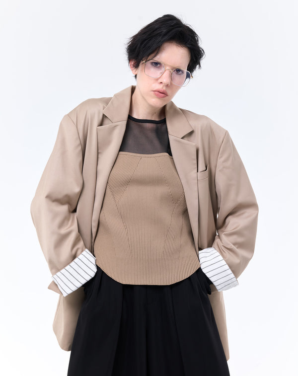 BACK BUTTON OVERSIZED JACKET