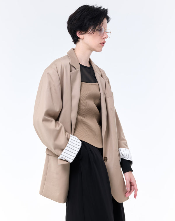 BACK BUTTON OVERSIZED JACKET