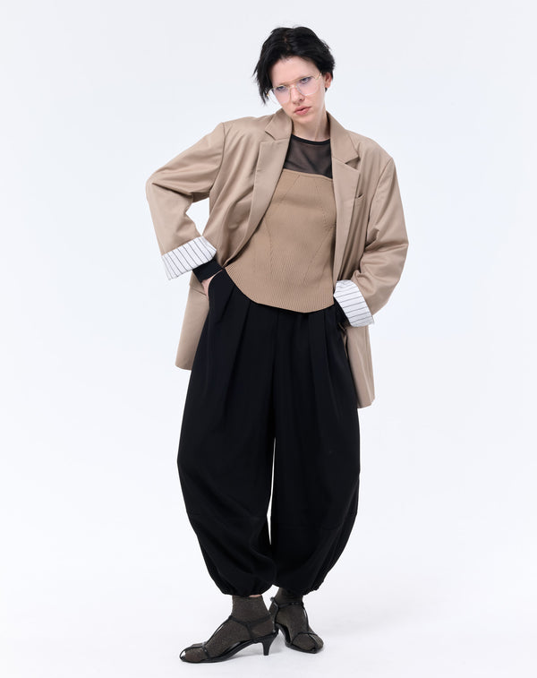 BACK BUTTON OVERSIZED JACKET