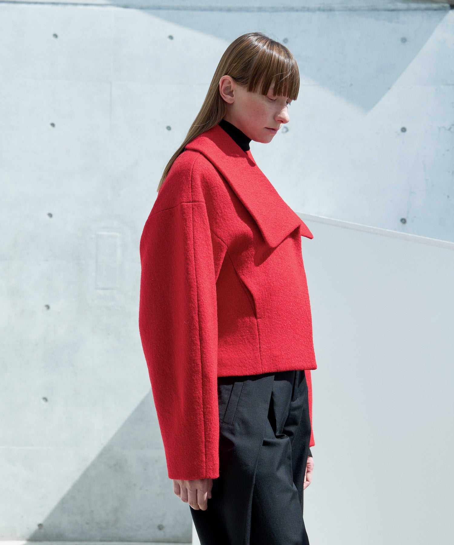 BIG COLLAR SHORT JACKET – LAEMUSE