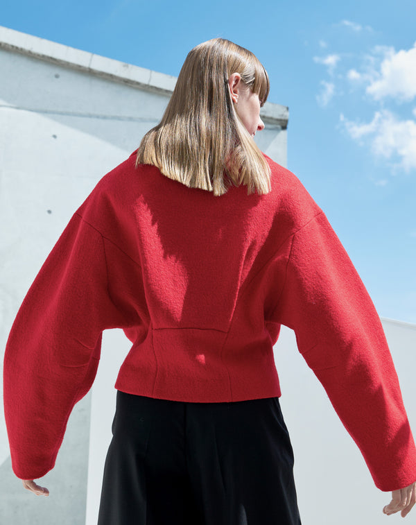 BIG COLLAR SHORT JACKET