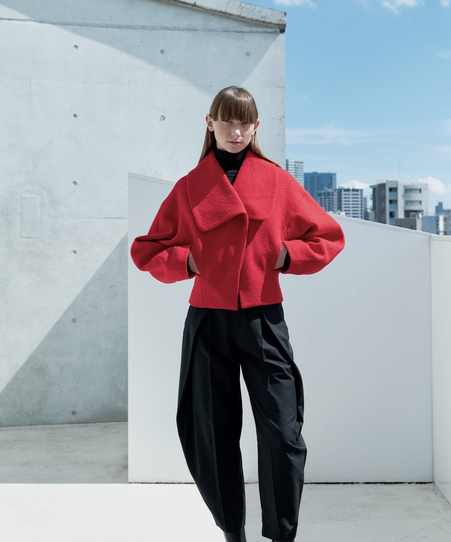 BIG COLLAR SHORT JACKET