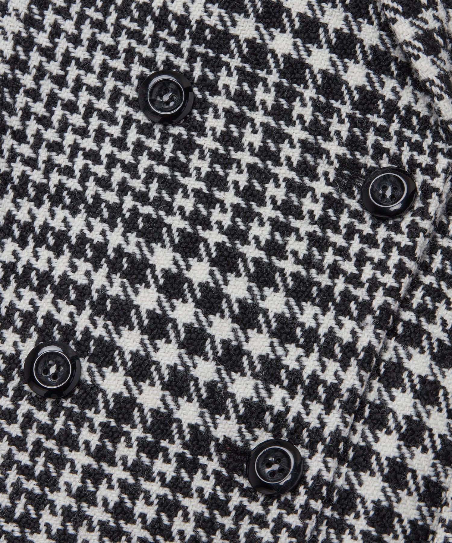 WOOL CHECK LANTERN SILHOUETTE COAT