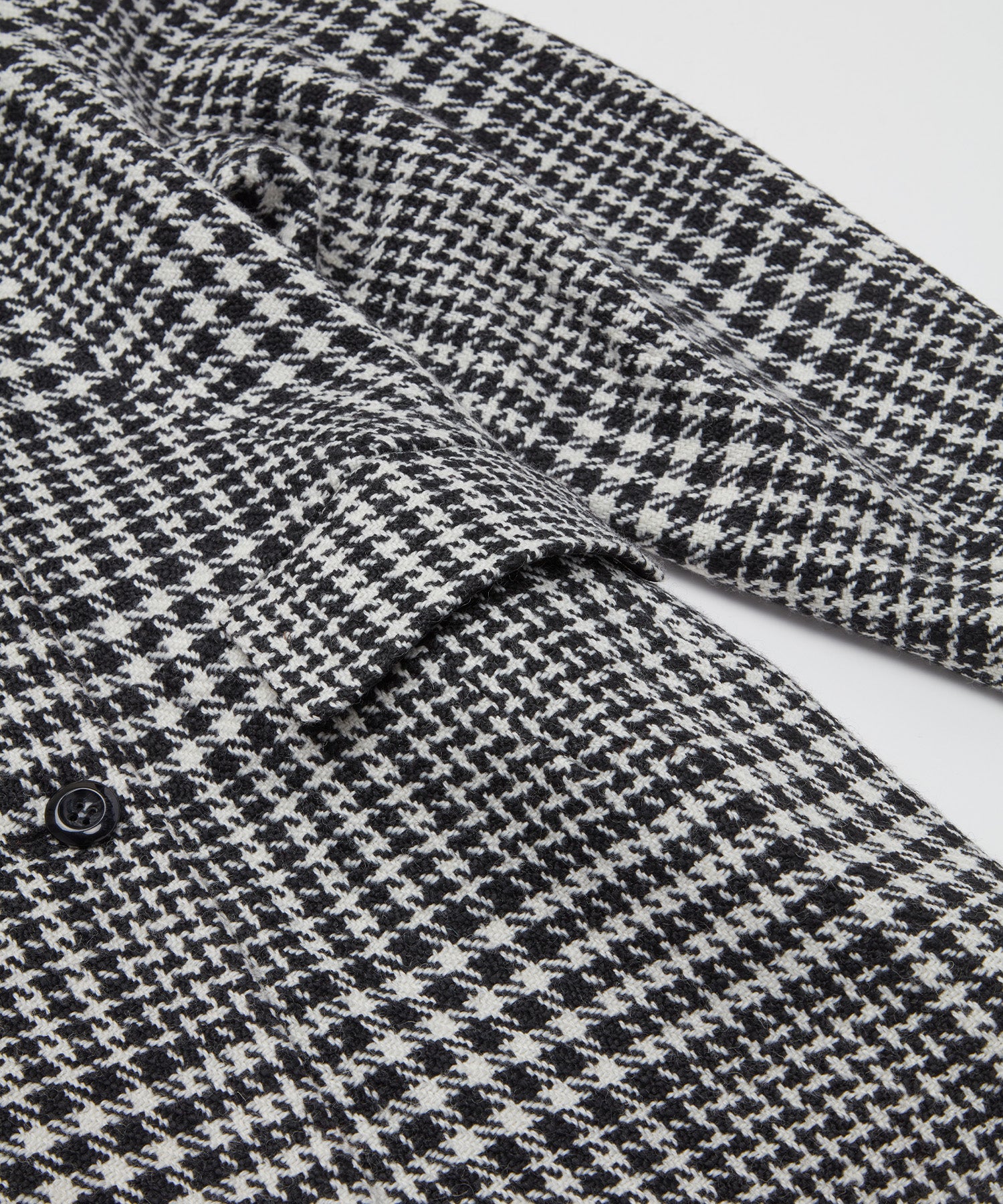 WOOL CHECK LANTERN SILHOUETTE COAT