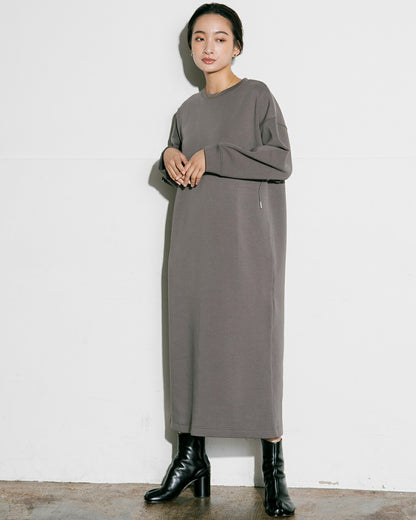 【2023AW】ワイドスリーブダンボールジャージーシャーリング2WAYワンピース | LAEMUSE