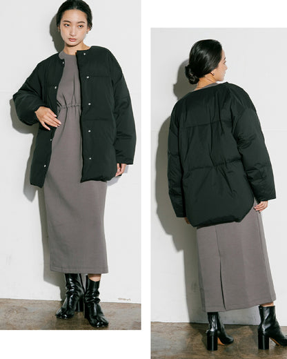 【2023AW】ワイドスリーブダンボールジャージーシャーリング2WAYワンピース | LAEMUSE