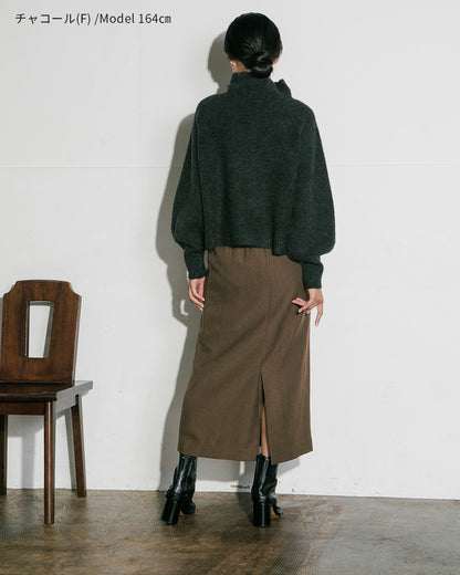 【2023AW】ボトルネックラグランクロップドニット | LAEMUSE